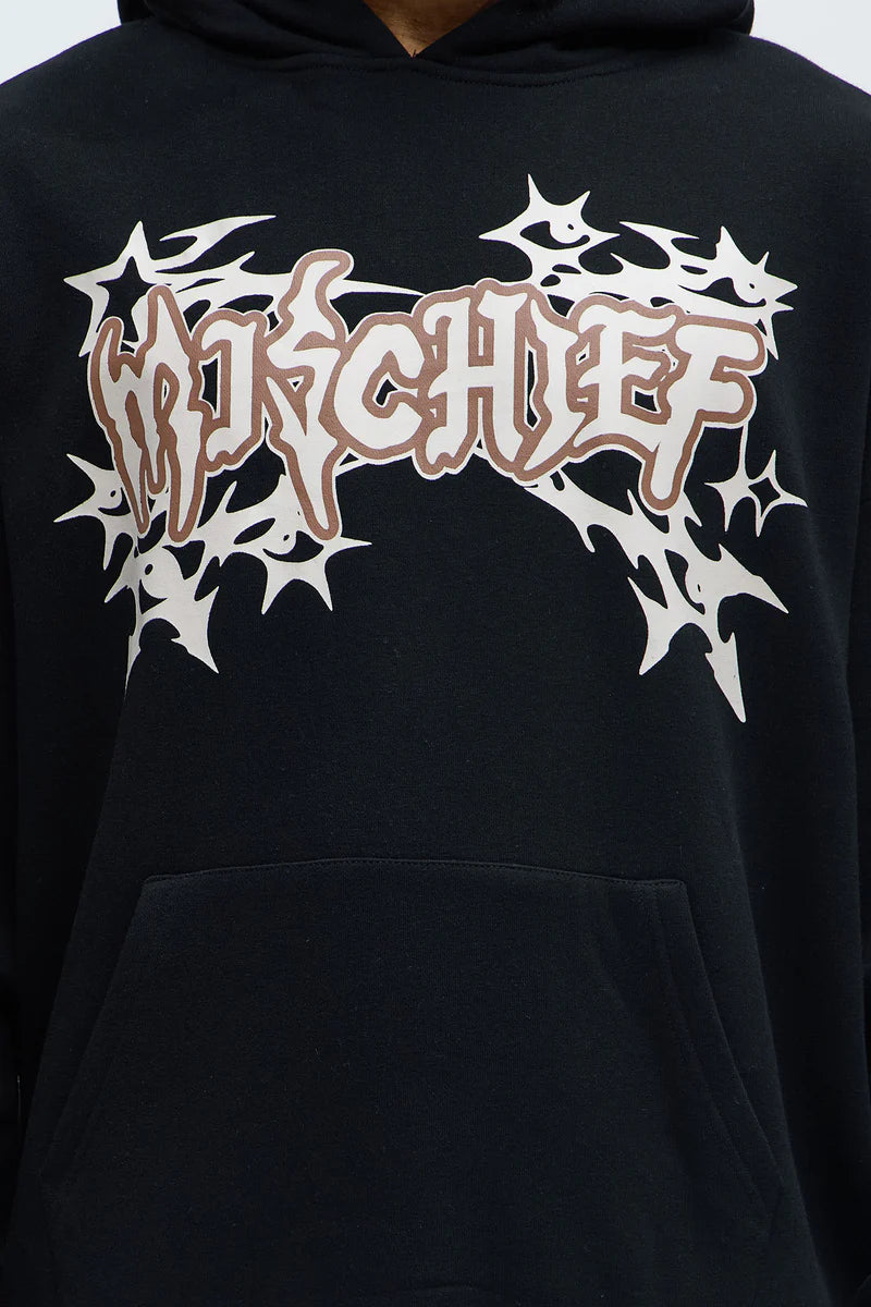 Mischief Oversized Hoodie - Black