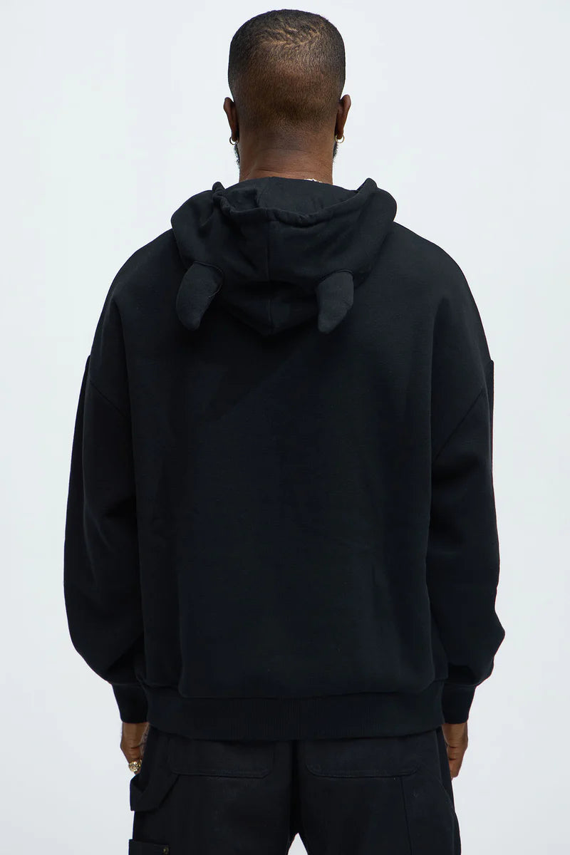 Mischief Oversized Hoodie - Black