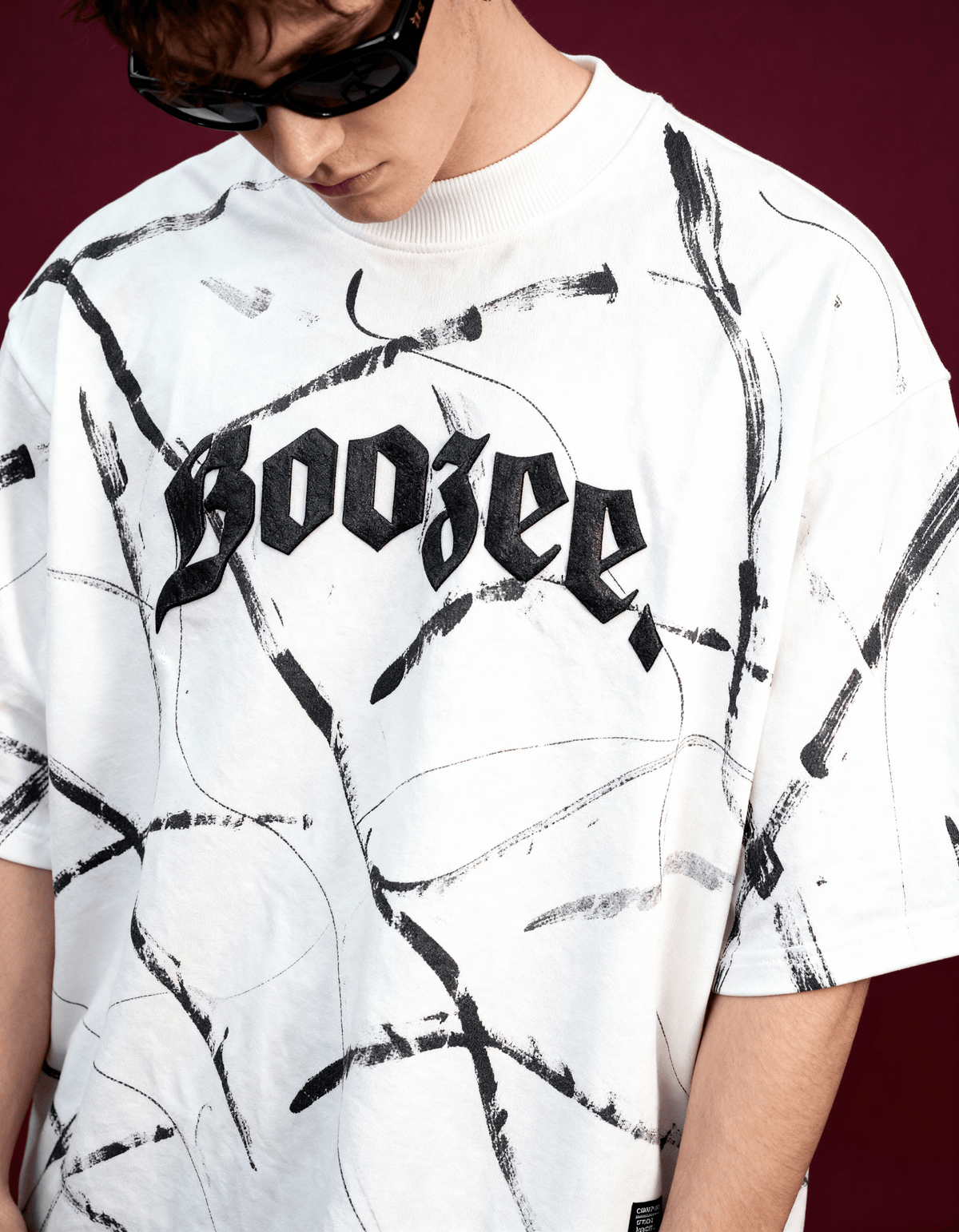 White - Brushstroke Drip Tshirt
