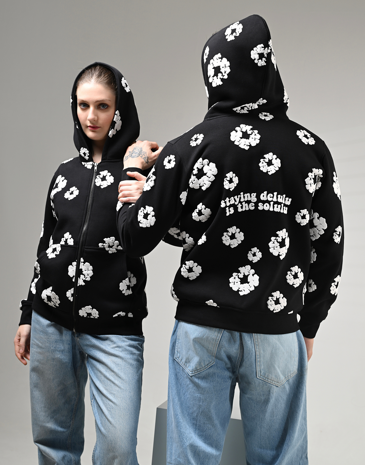 Regular Hoodies - Luxe Cotton Blossom