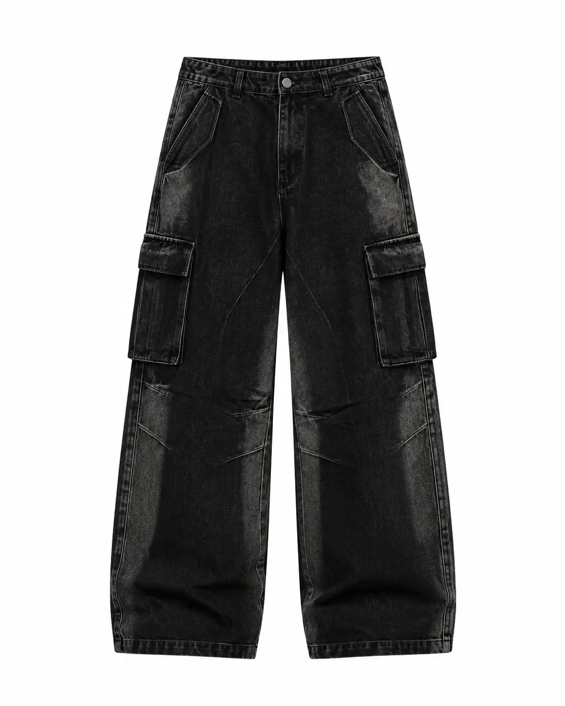 Rugged Black Baggy Denim