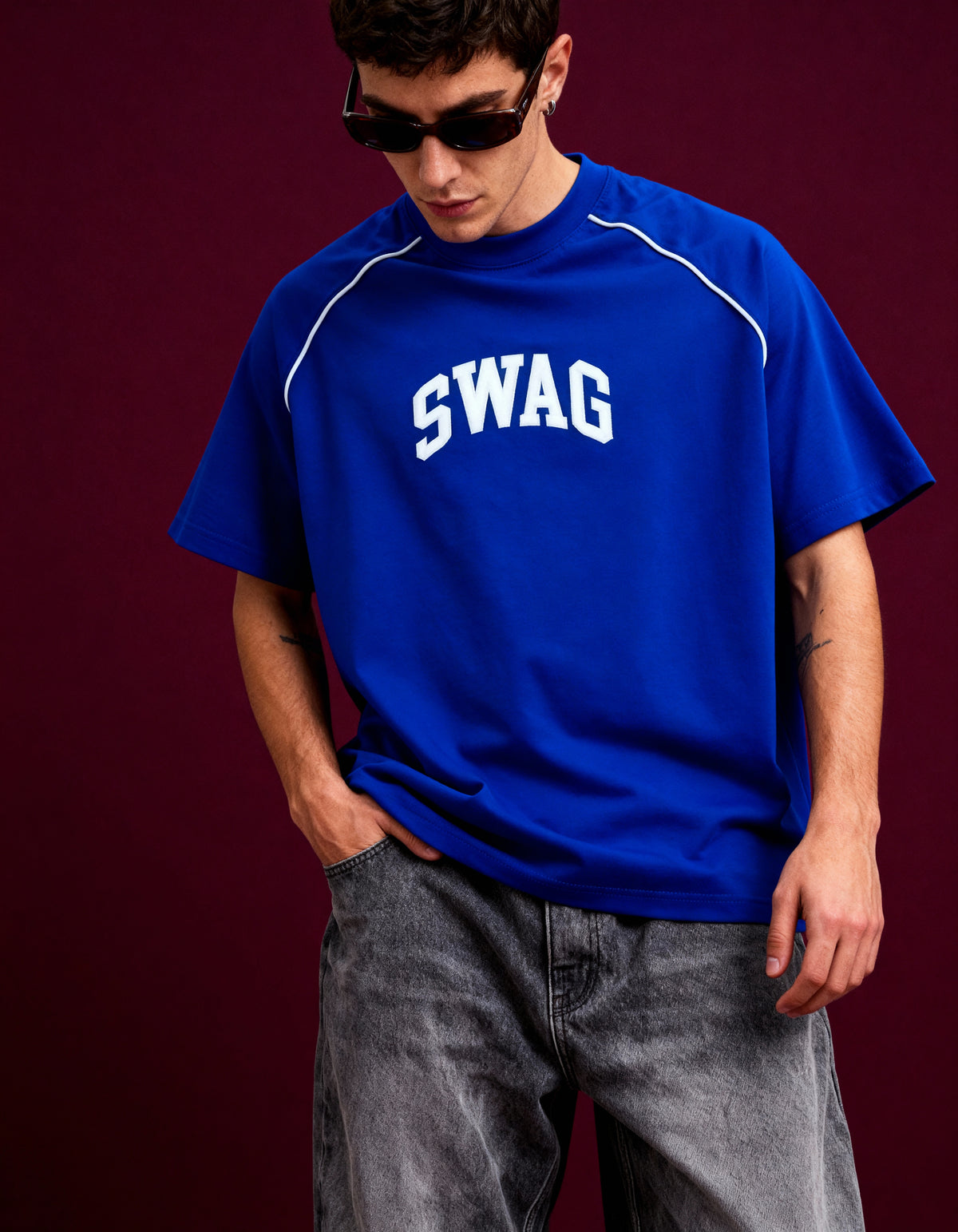 Jersey Number 5 Oversized T Shirt