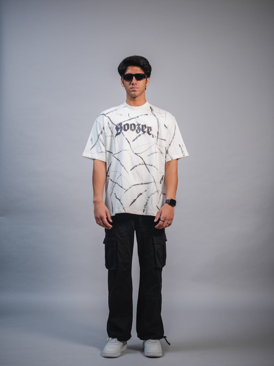 White - Brushstroke Drip Tshirt