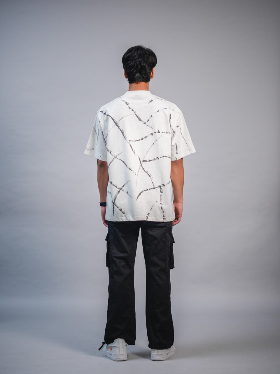 White - Brushstroke Drip Tshirt