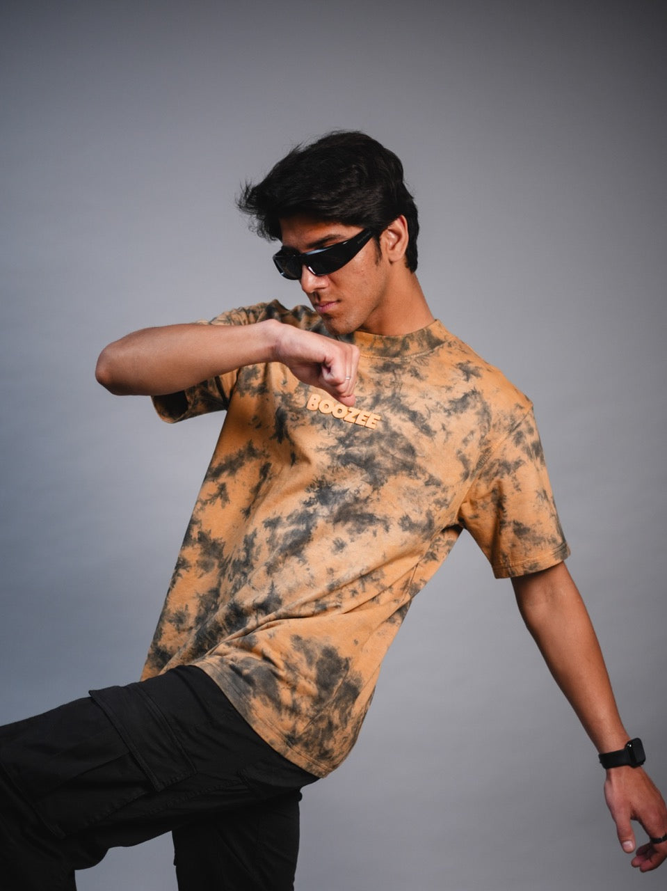 Orange Black Spray T-shirt
