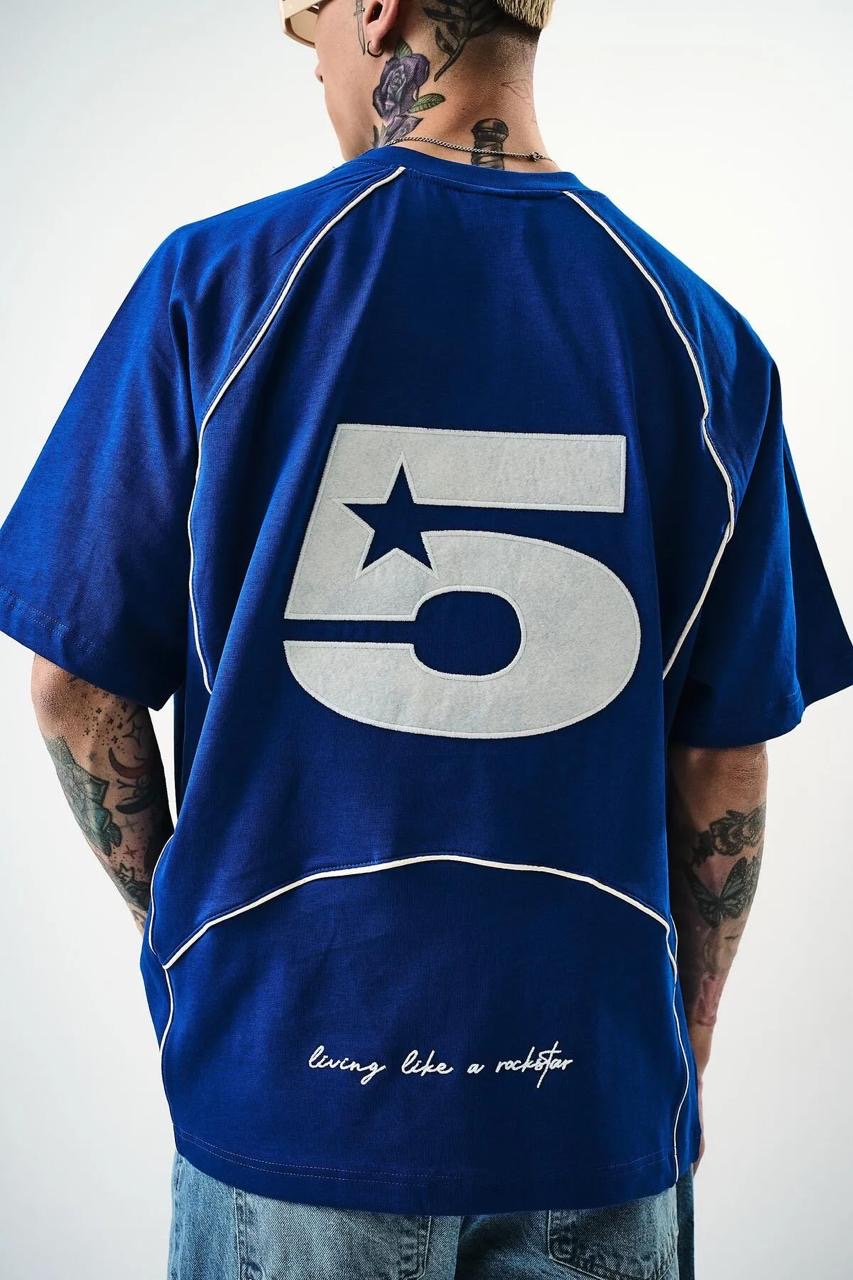 Jersey Number 5 Oversized T Shirt