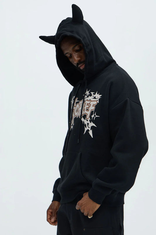 Mischief Oversized Hoodie - Black