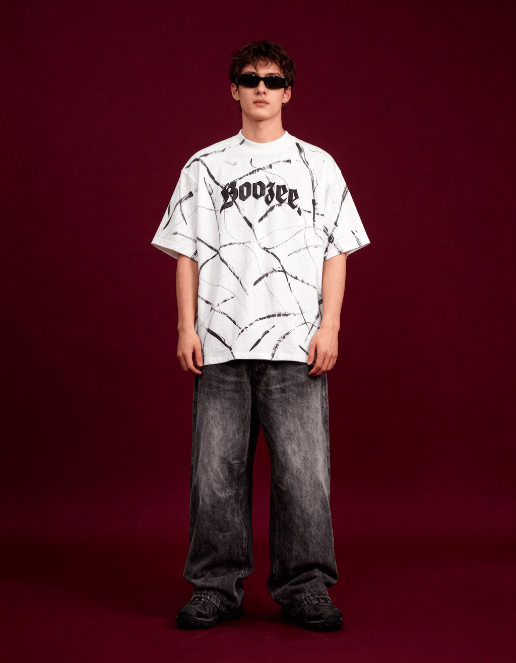 White - Brushstroke Drip Tshirt