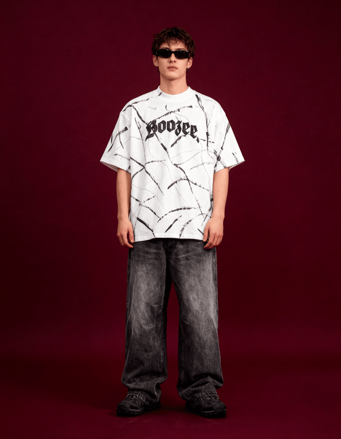 White - Brushstroke Drip Tshirt