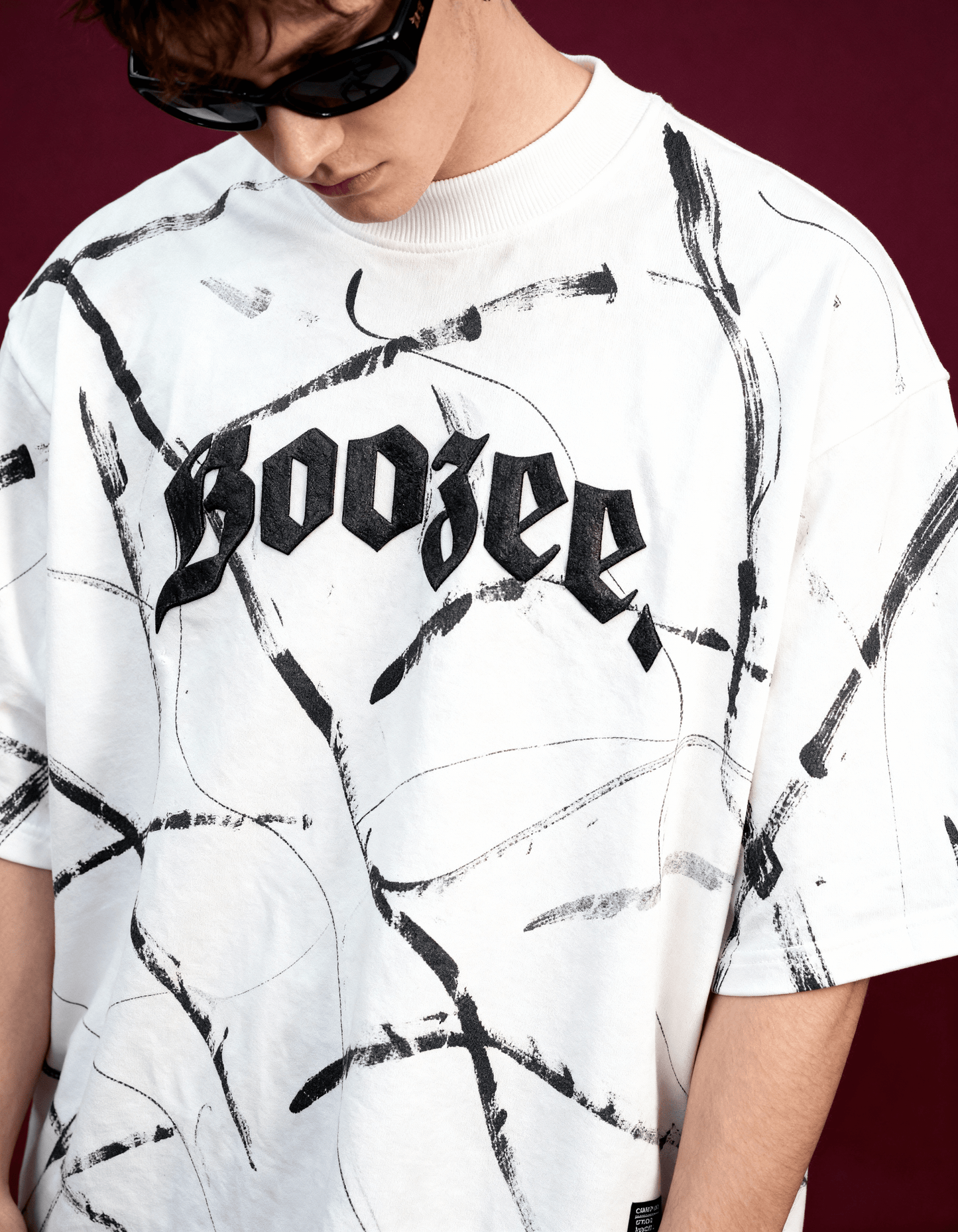 White - Brushstroke Drip Tshirt