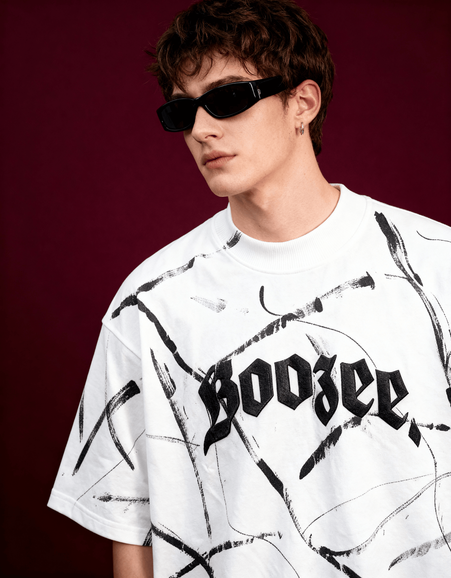 White - Brushstroke Drip Tshirt