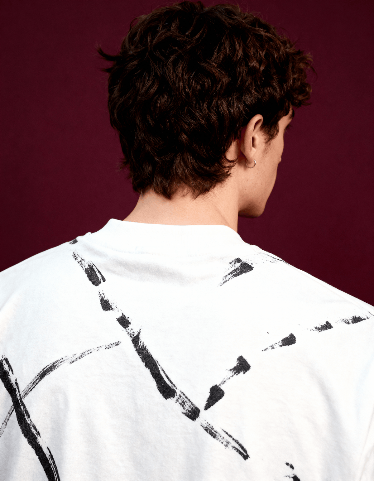 White - Brushstroke Drip Tshirt
