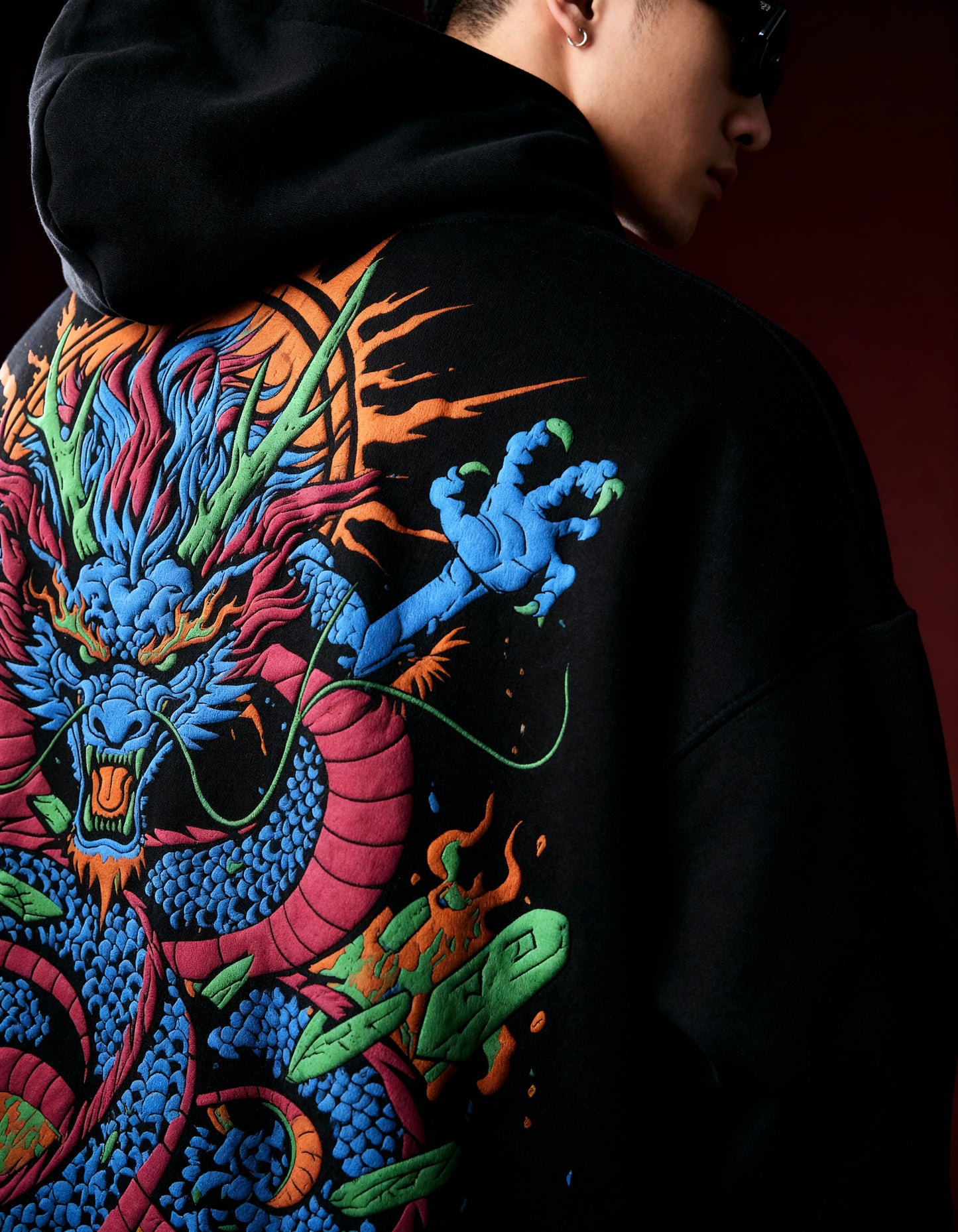Inferno Dragon Oversized Hoodie
