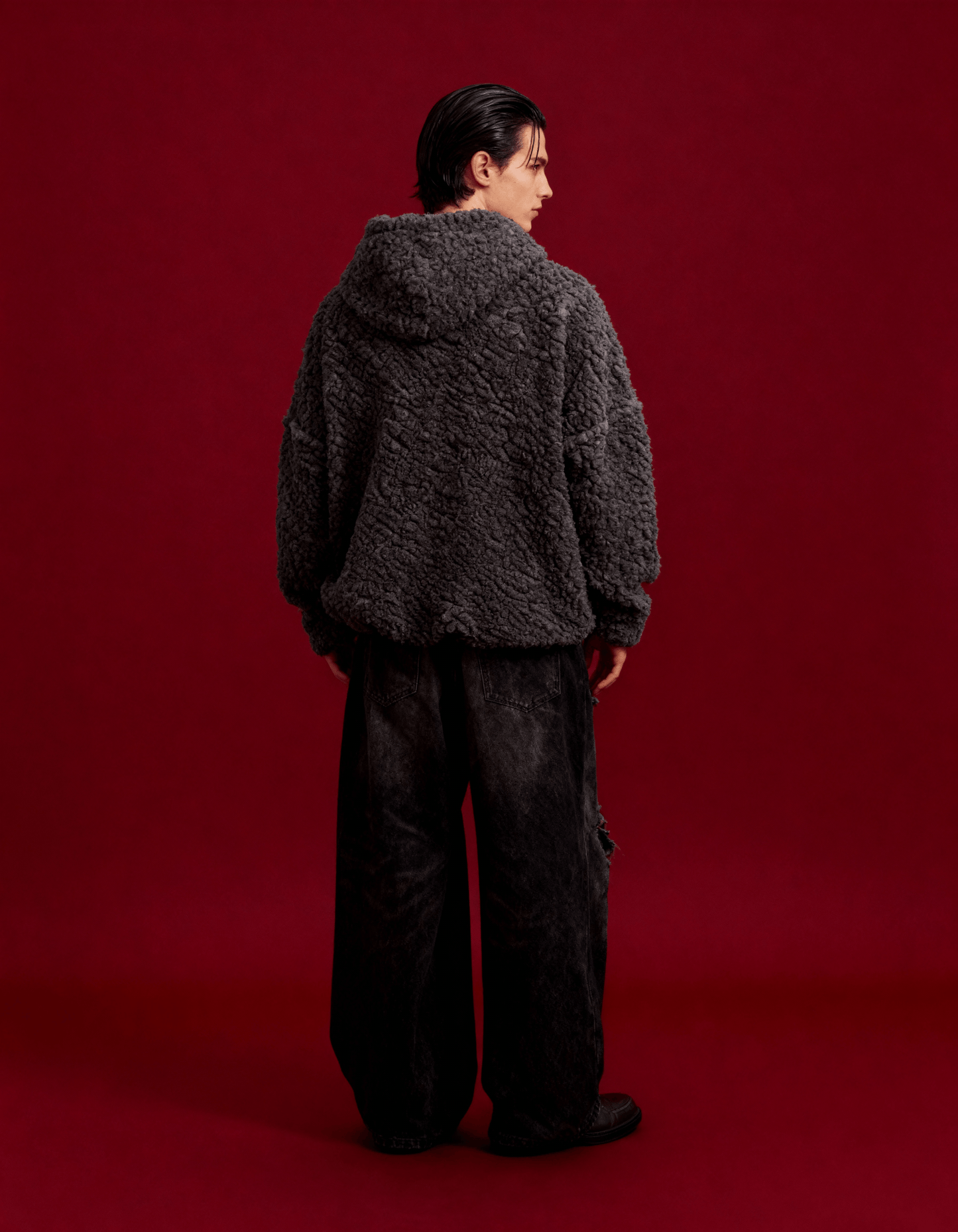 Polar Fleece Hoodie - Vintage Grey