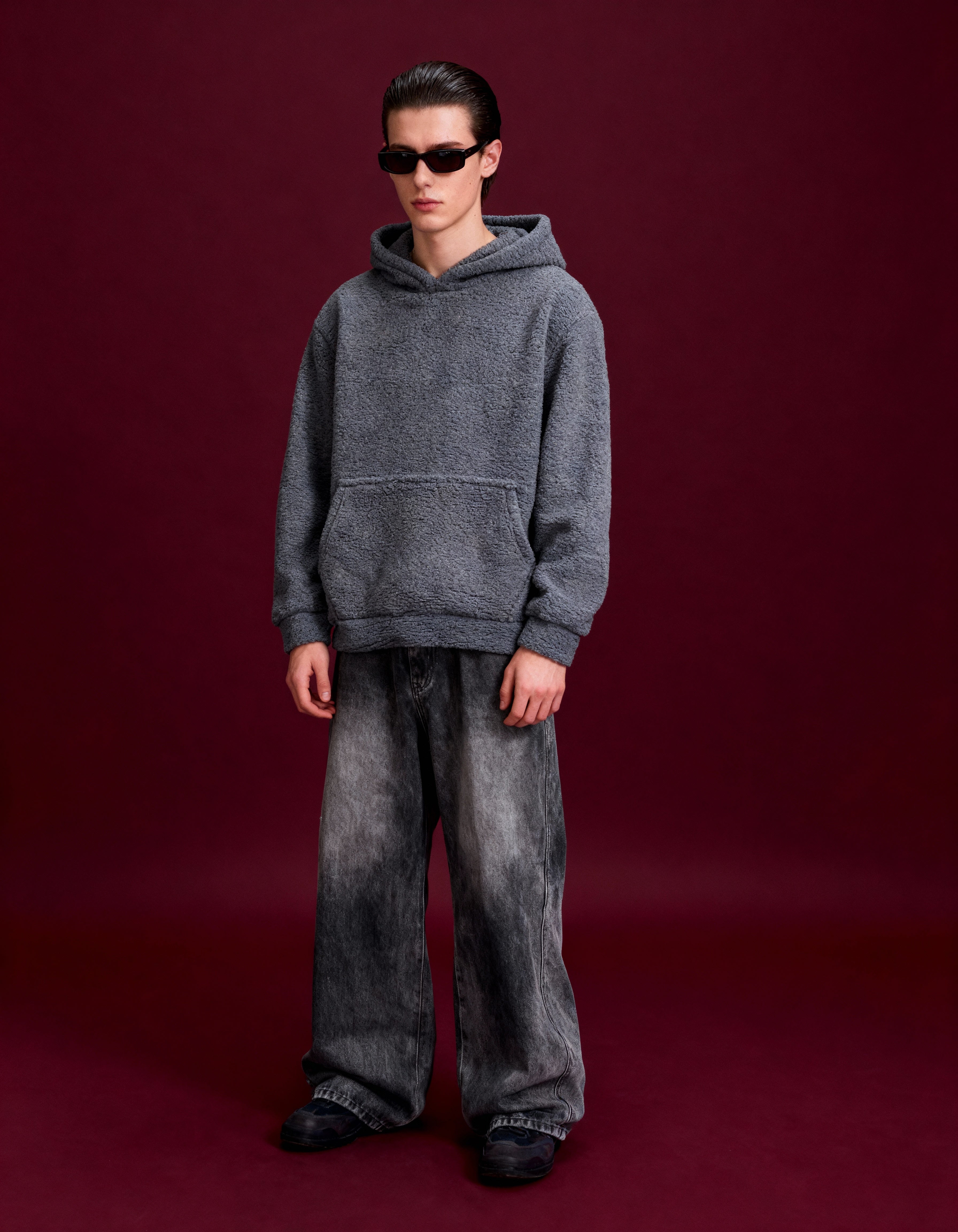 Polar Fleece Hoodie - Vintage Grey