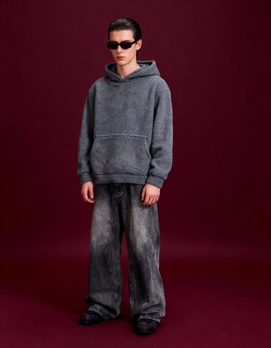 Polar Fleece Hoodie - Vintage Grey