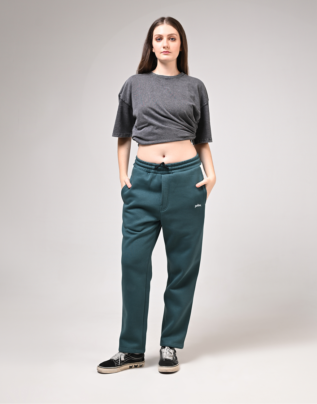 Green Warm Fleece Pants