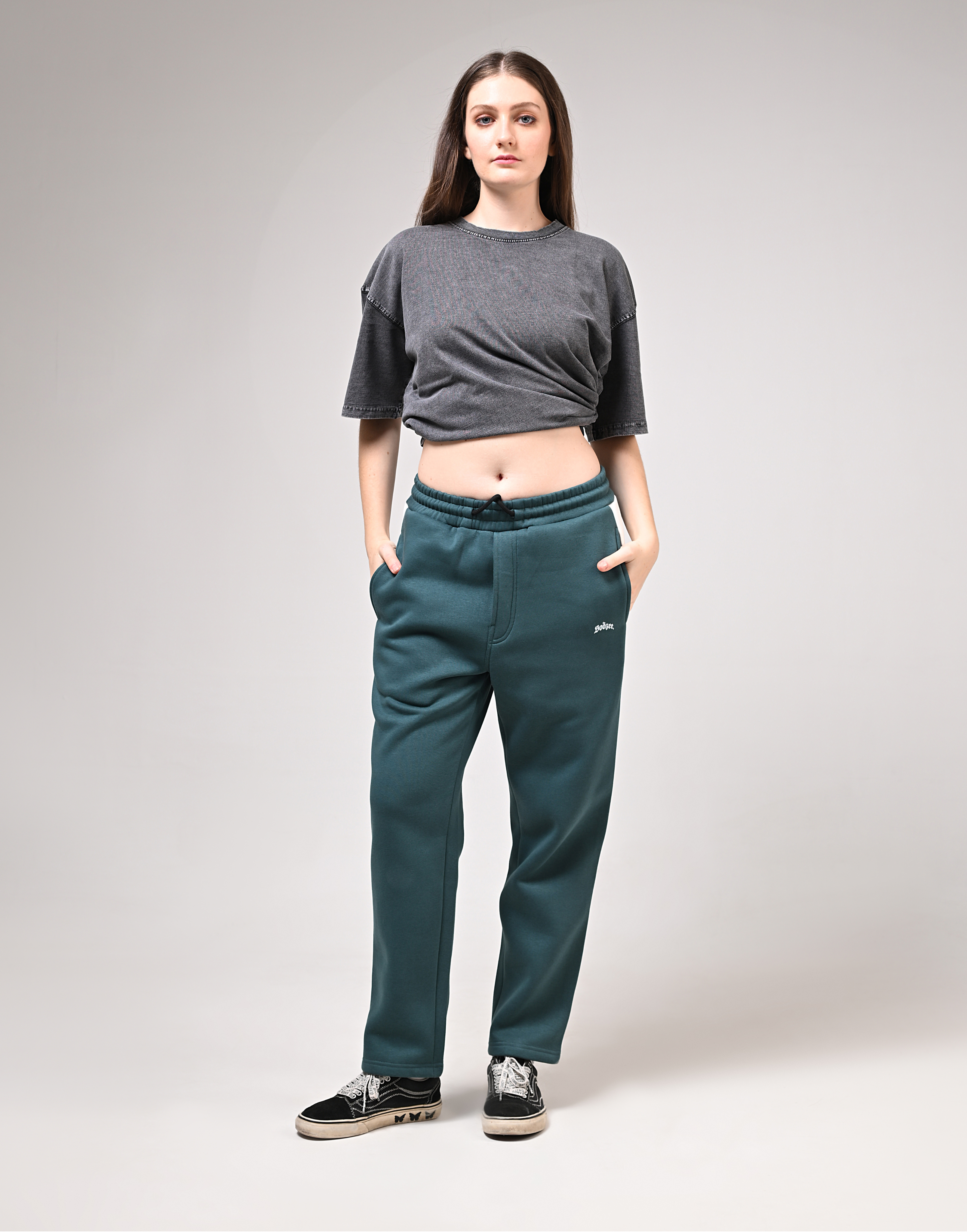 Green Warm Fleece Pants