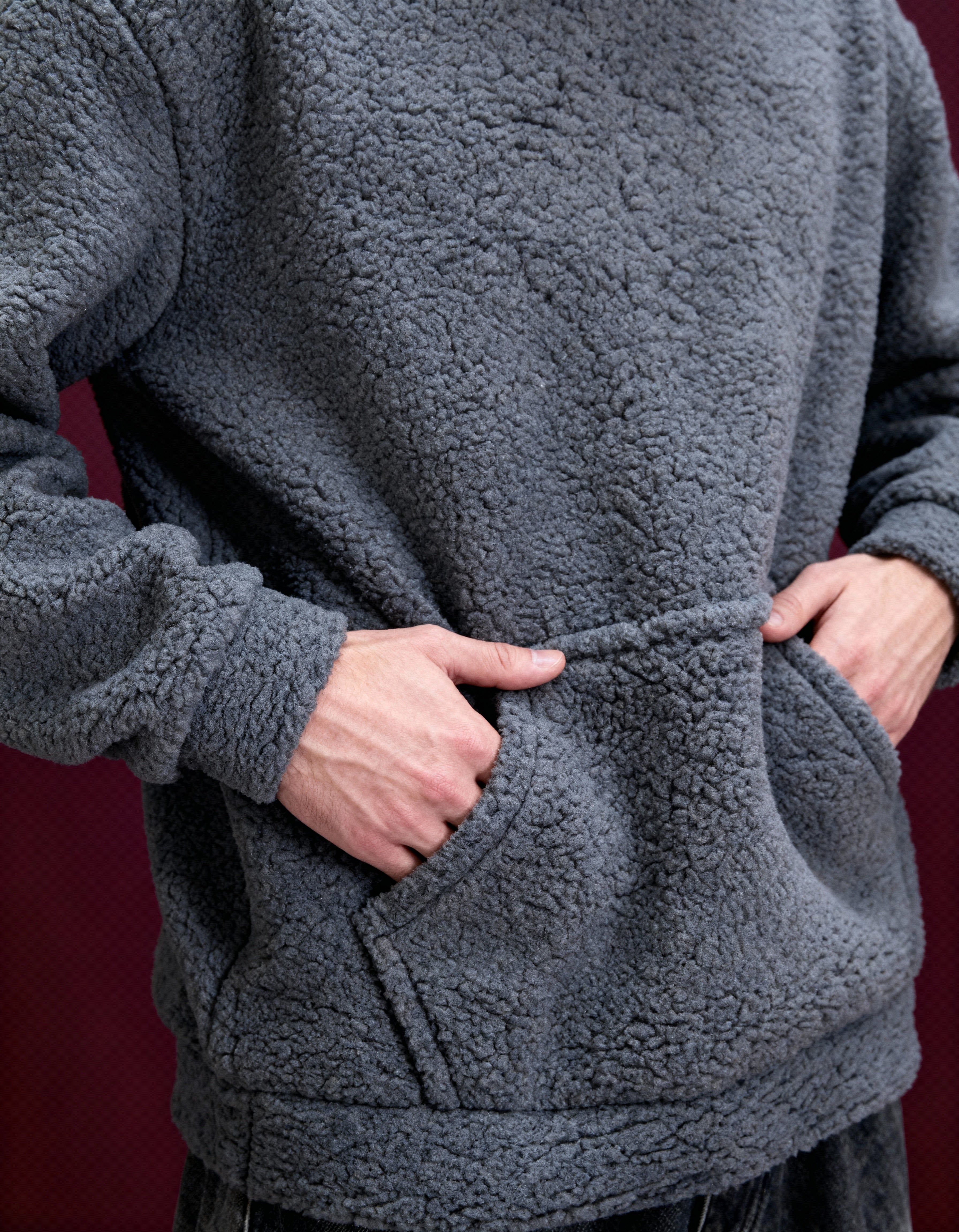 Polar Fleece Hoodie - Vintage Grey