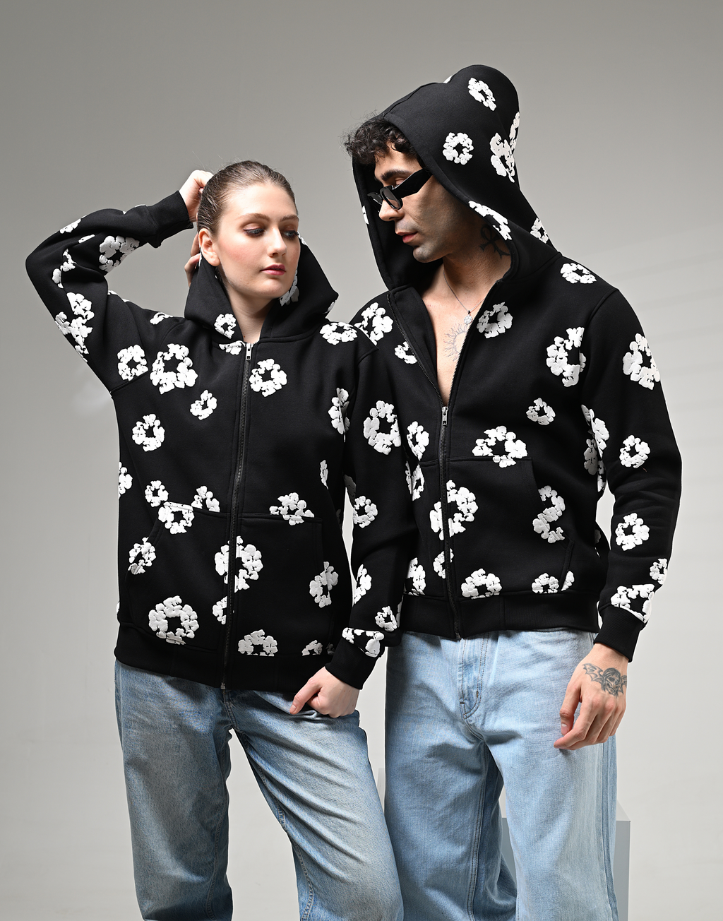 Regular Hoodies -  Luxe Cotton Blossom