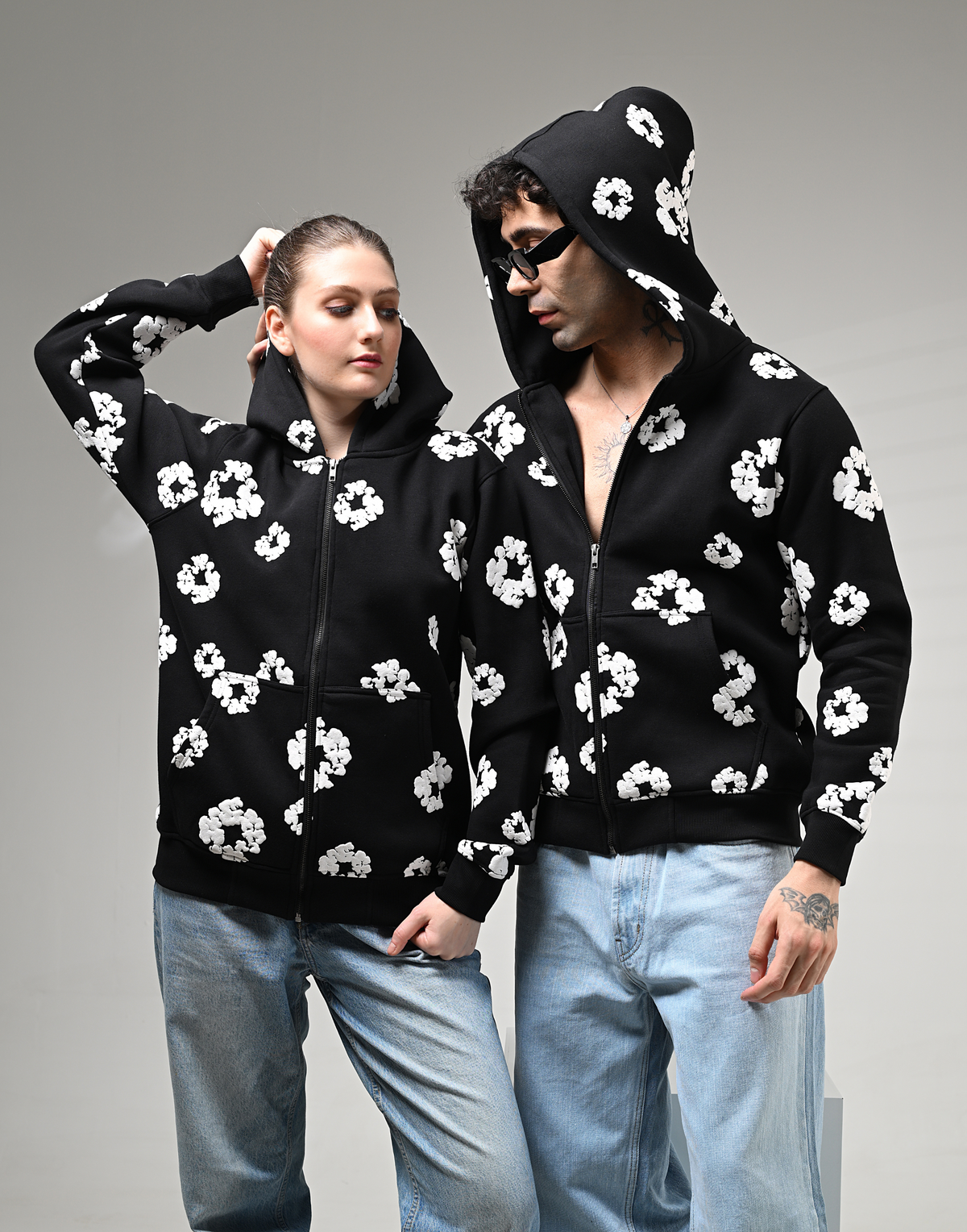 Regular Hoodies -  Luxe Cotton Blossom