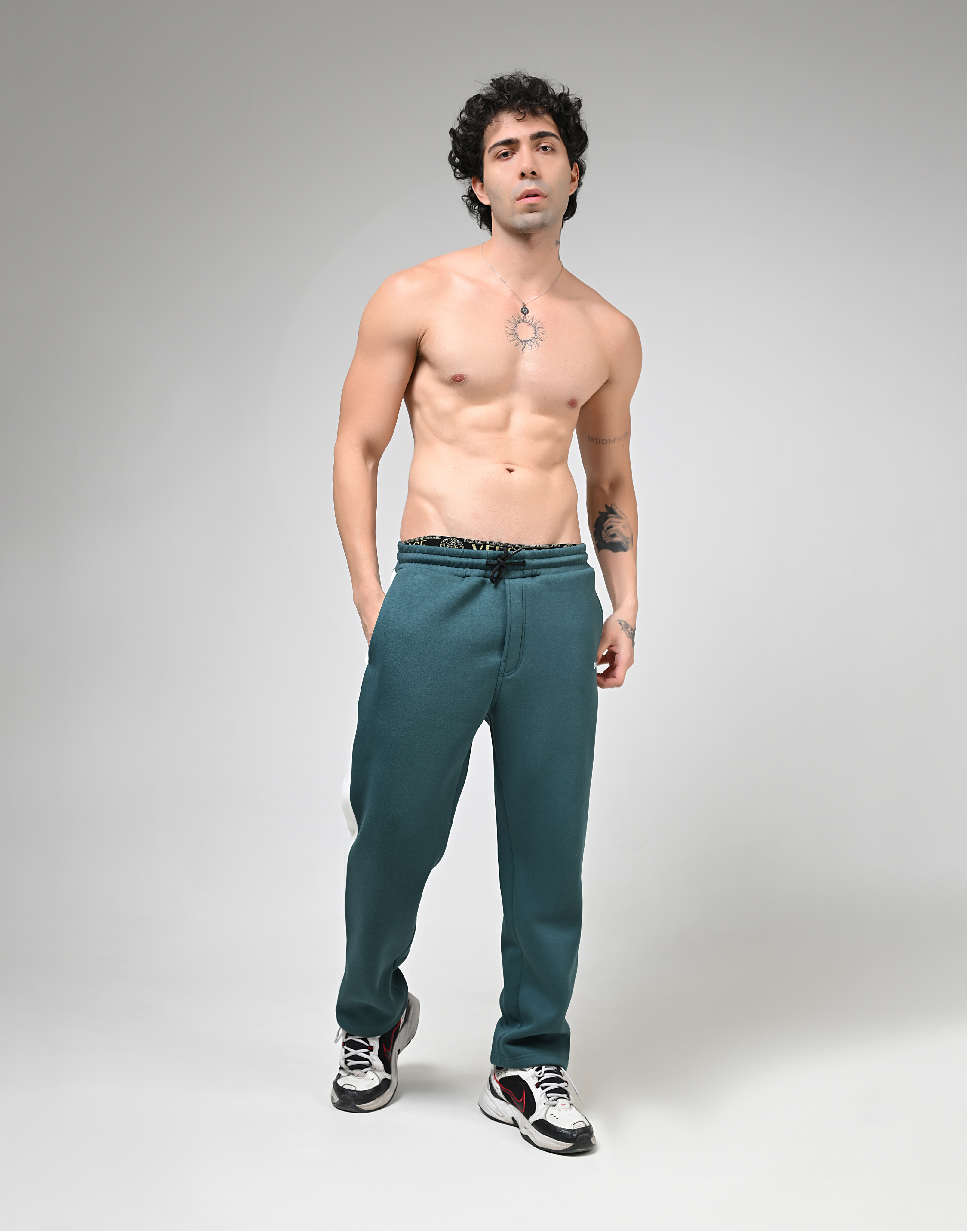 Green Warm Fleece Pants
