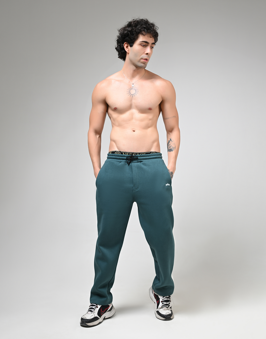Green Warm Fleece Pants