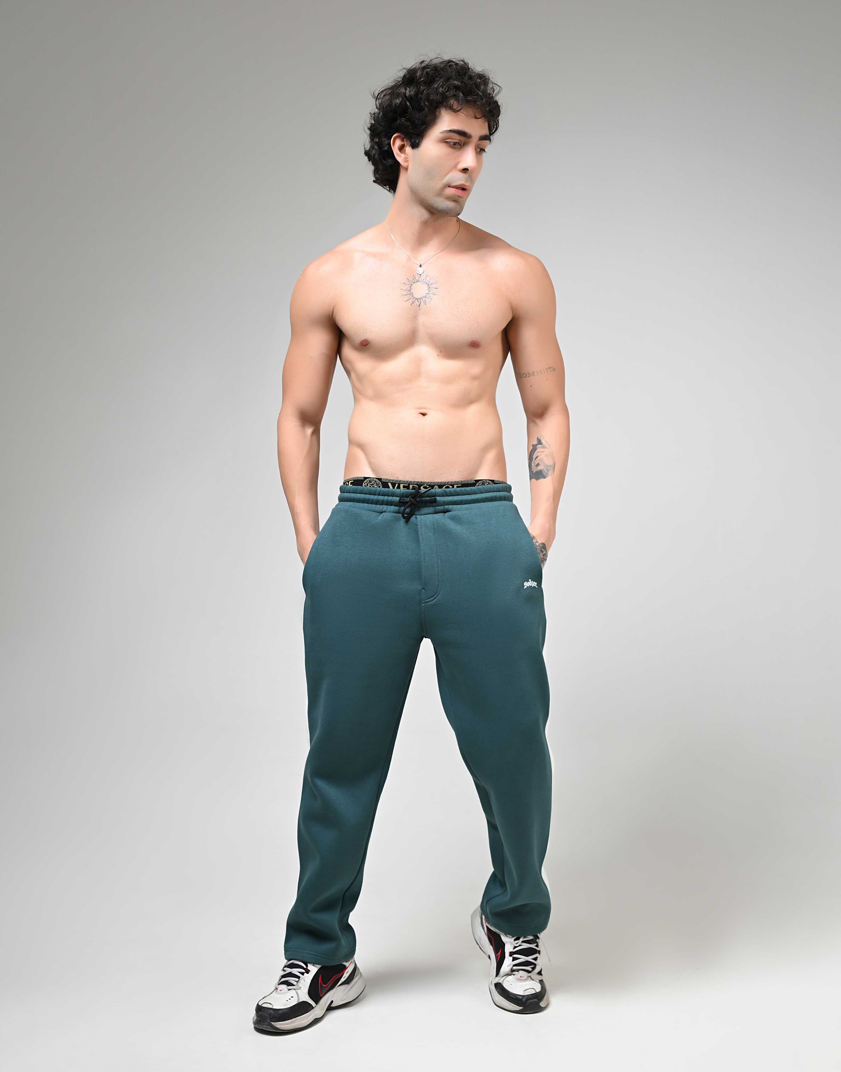 Green Warm Fleece Pants