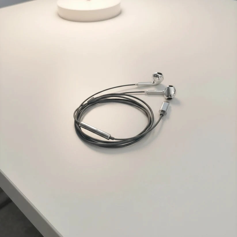Chrome Silver Earphones