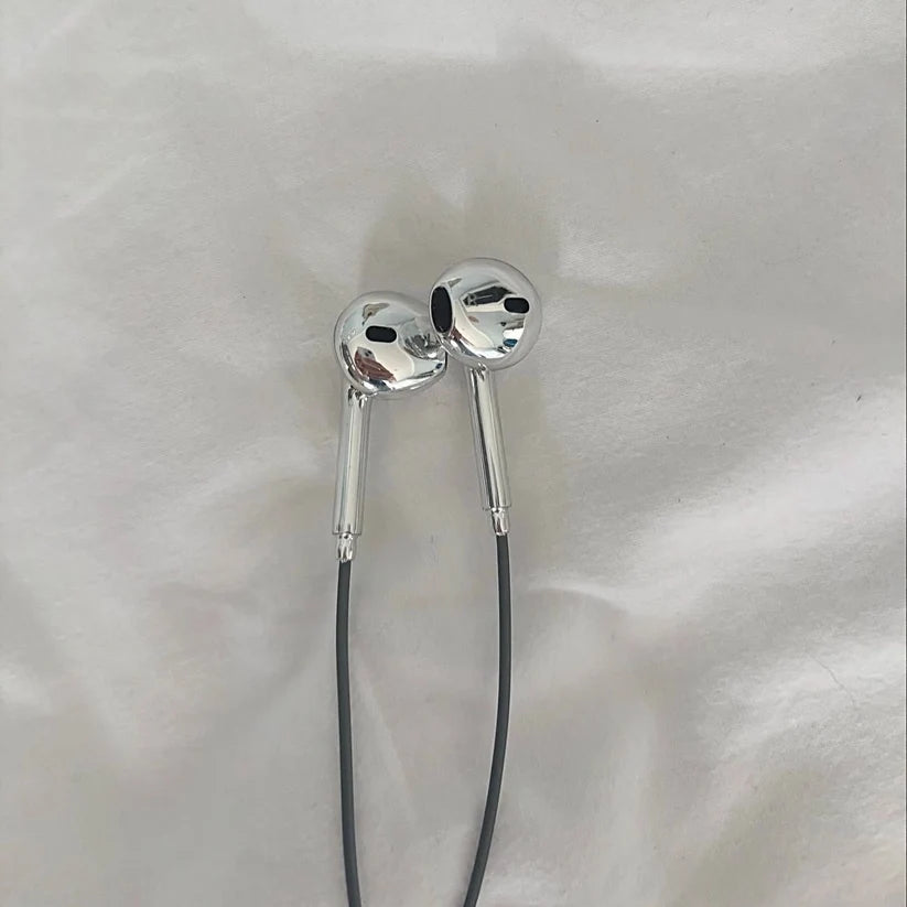 Chrome Silver Earphones