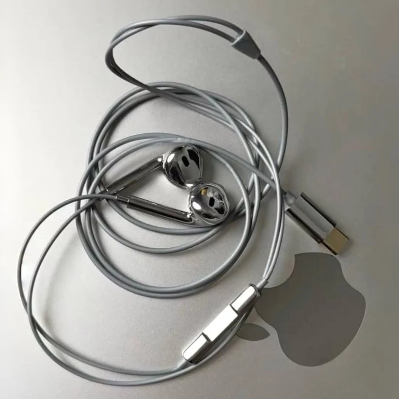 Chrome Silver Earphones