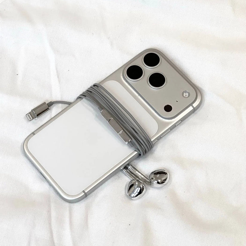 Chrome Silver Earphones