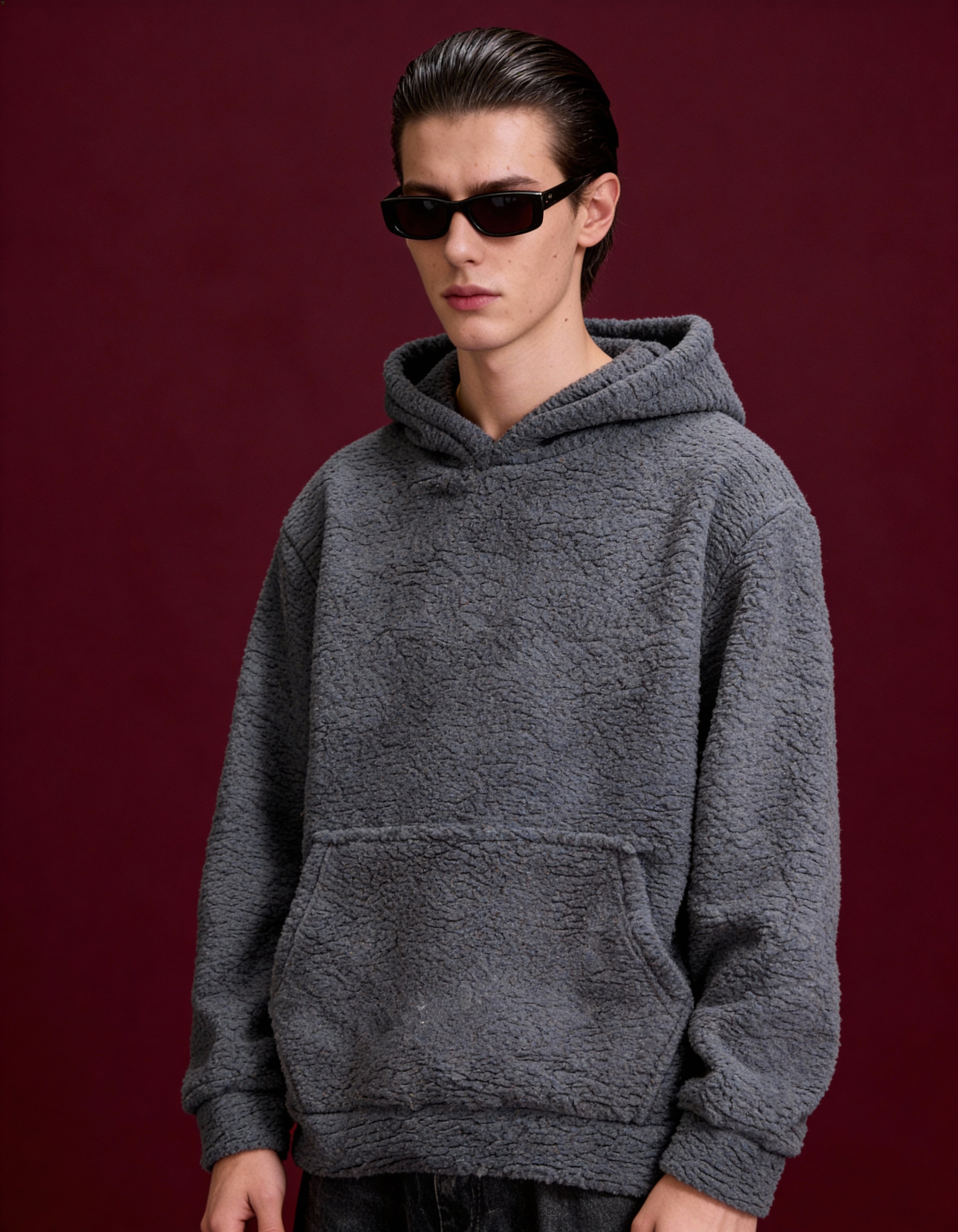 Polar Fleece Hoodie - Vintage Grey