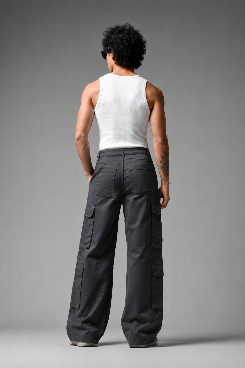 Deep Grey Cargo Pants