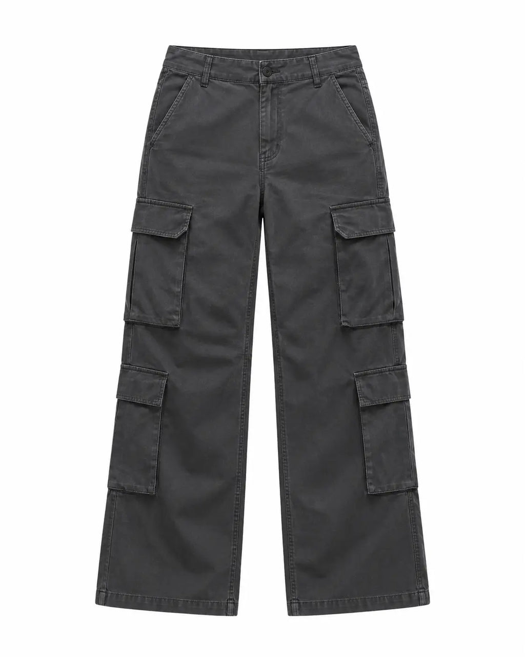 Women Deep Grey Cargo Pants