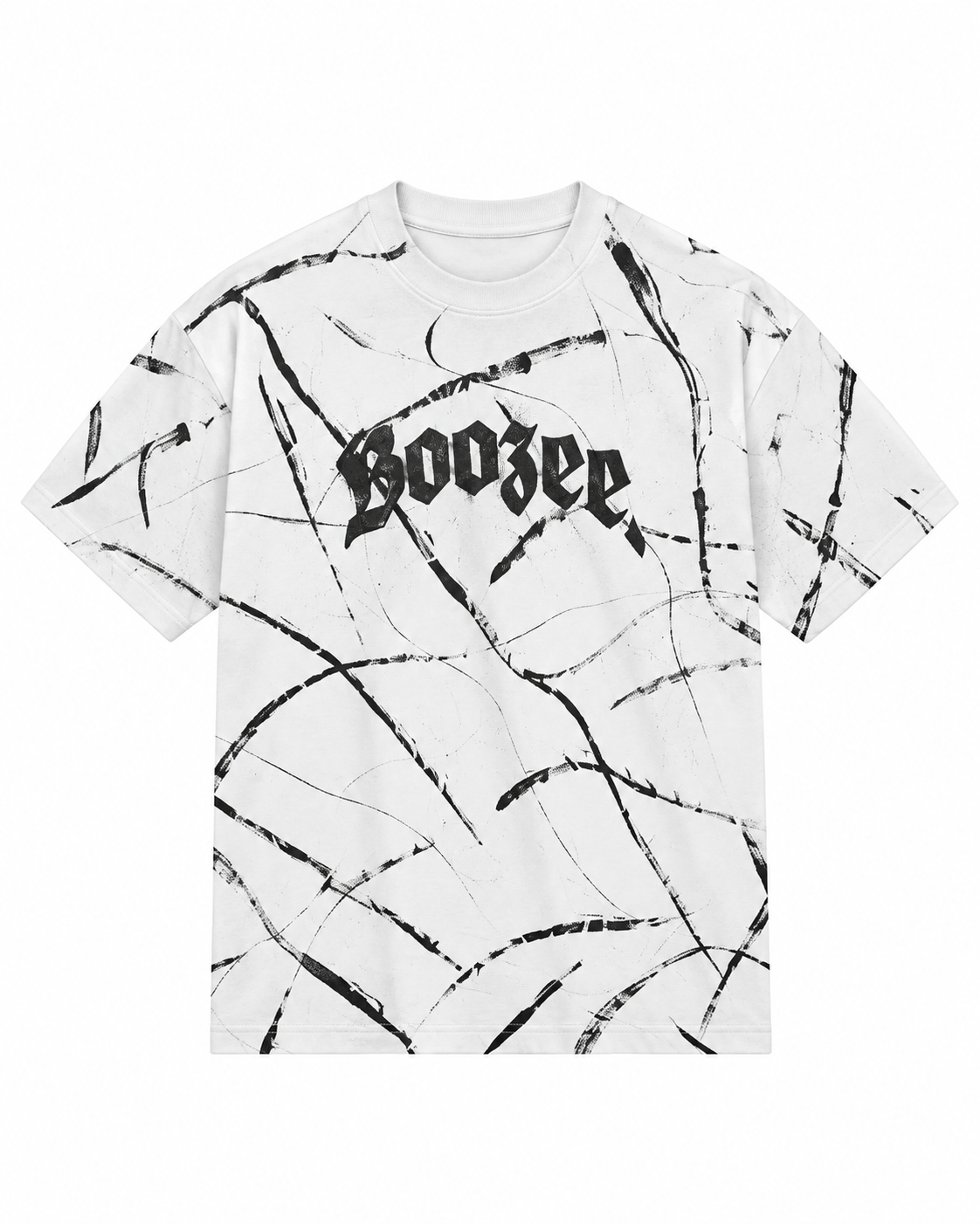 White - Brushstroke Drip Tshirt