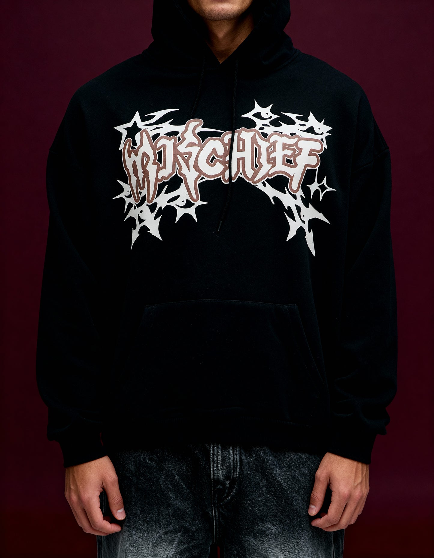 Mischief Oversized Hoodie - Black