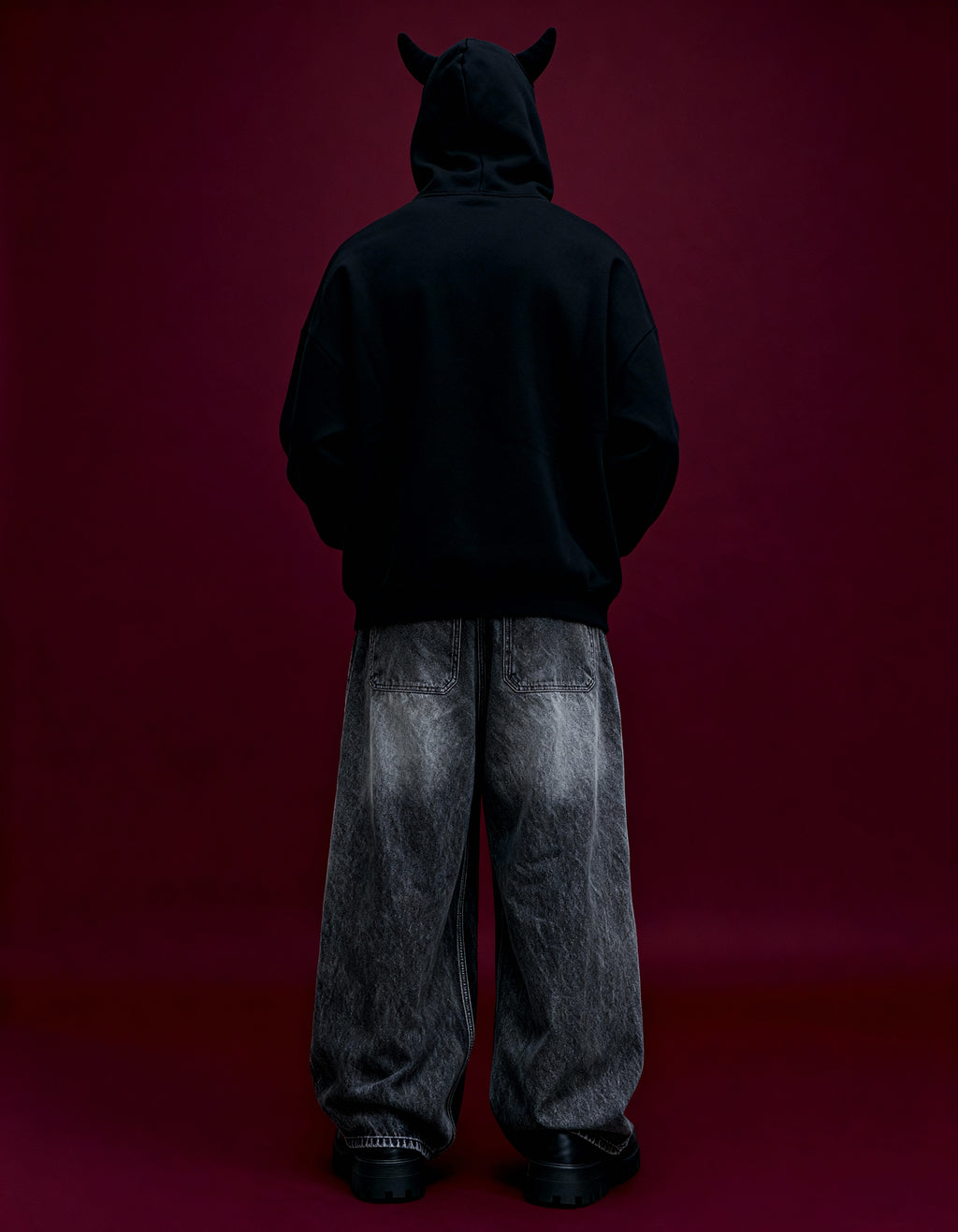 Mischief Oversized Hoodie - Black