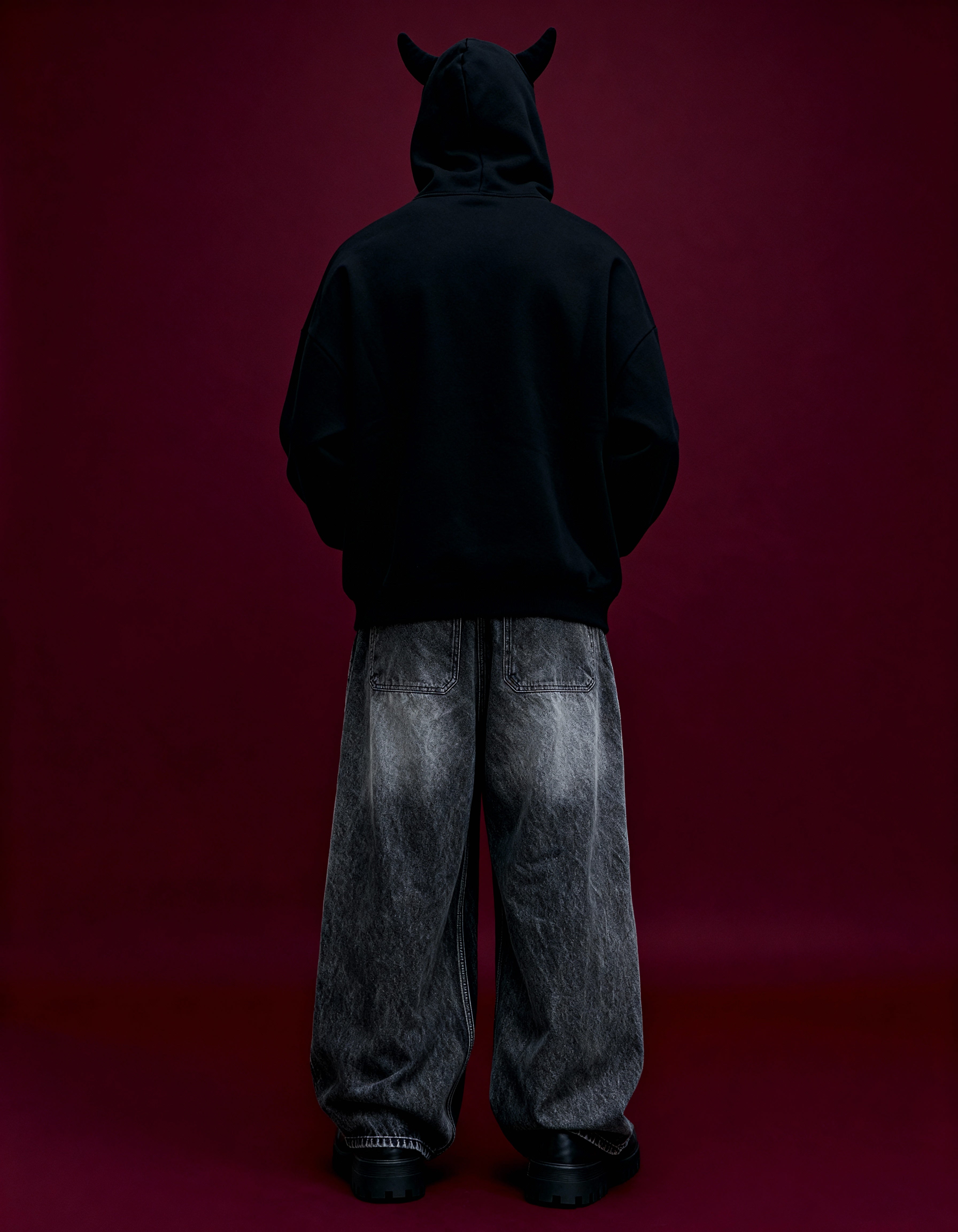 Mischief Oversized Hoodie - Black