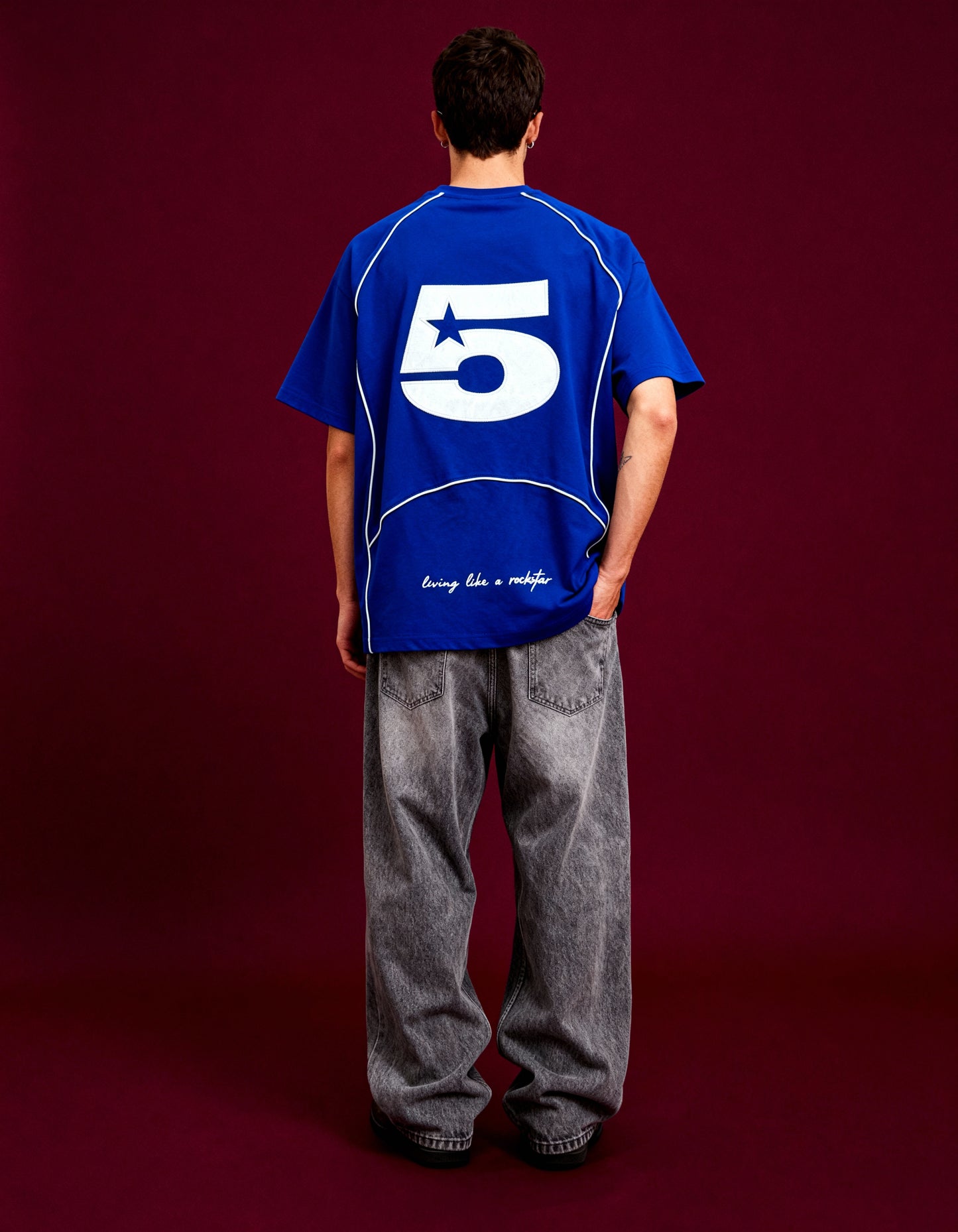 Jersey Number 5 Oversized T Shirt