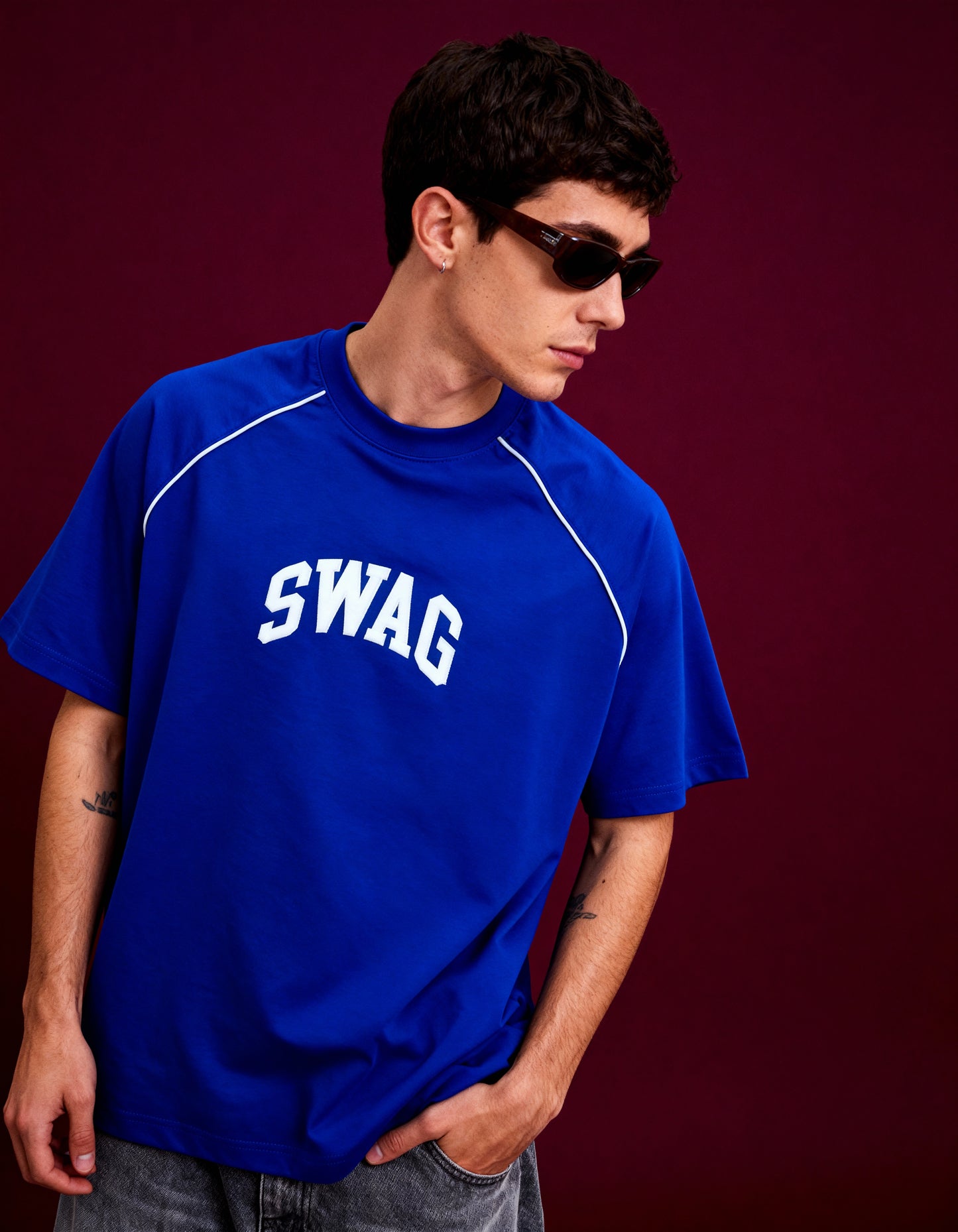 Jersey Number 5 Oversized T Shirt