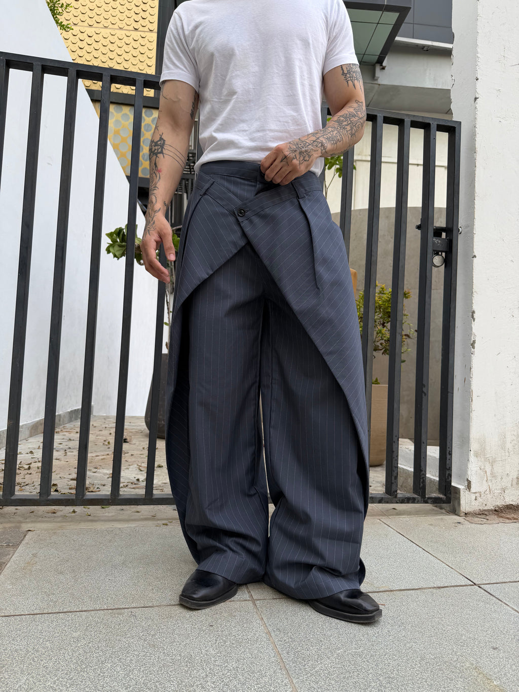 Forma Wrap Grey Trousers