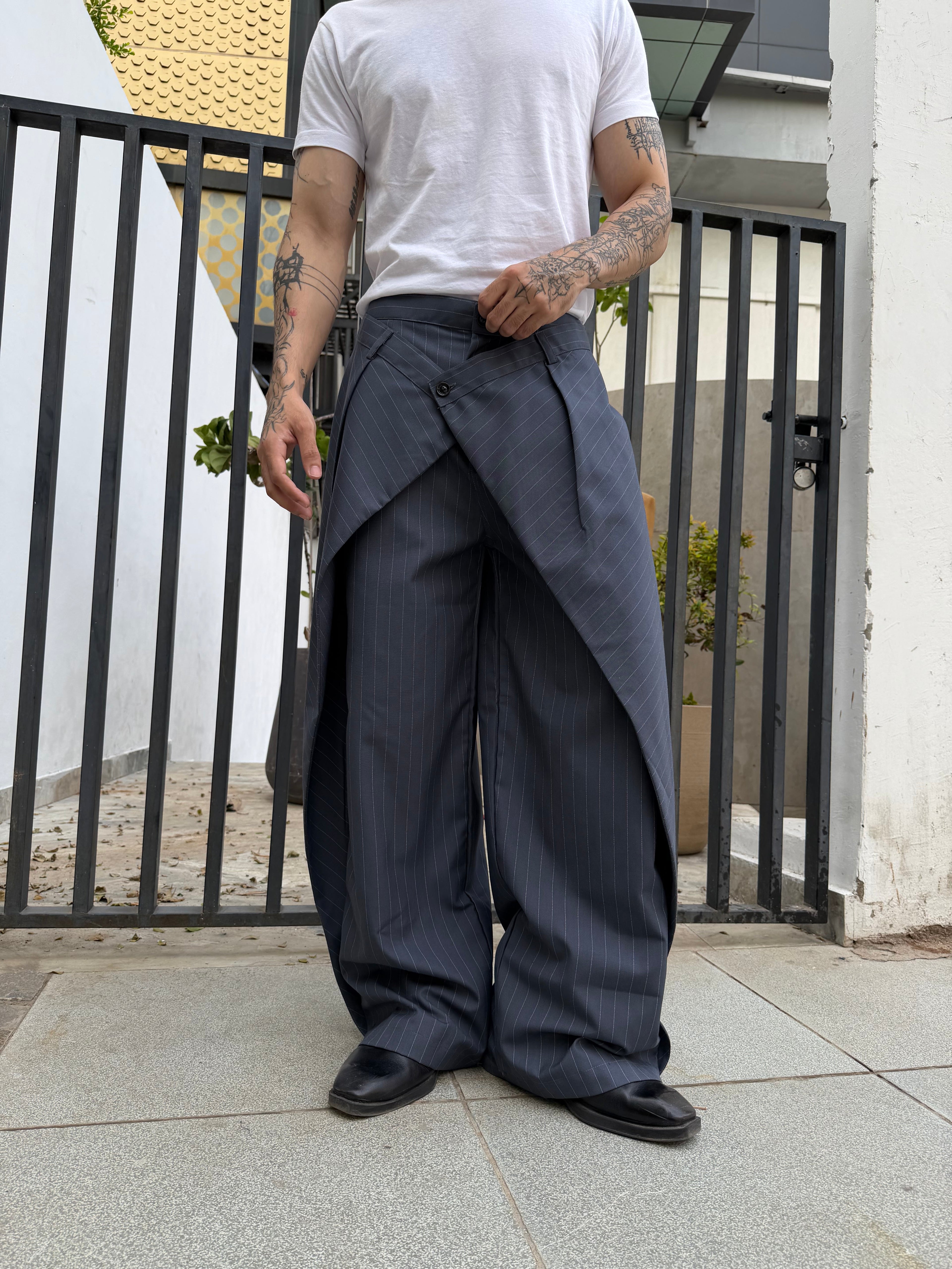 Forma Wrap Grey Trousers