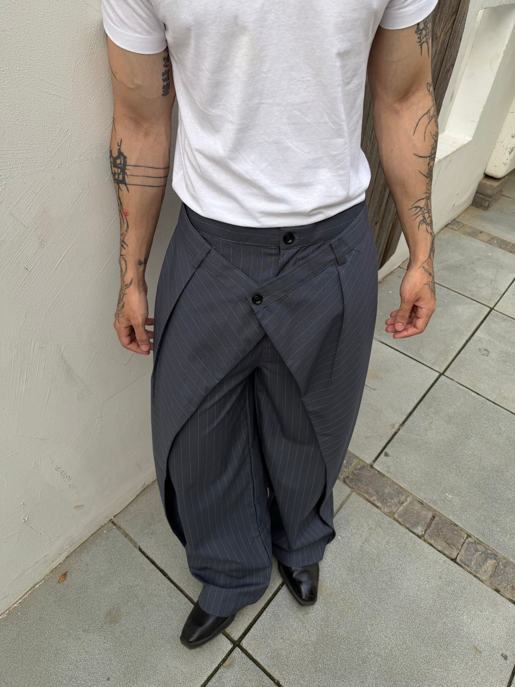 Forma Wrap Grey Trousers