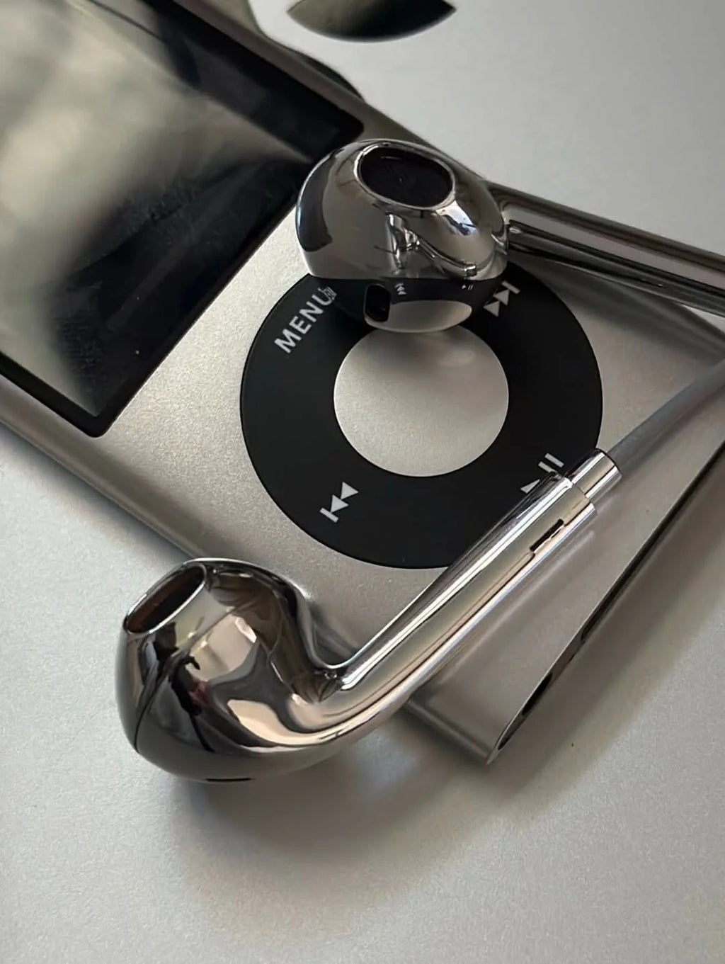 Chrome Silver Earphones