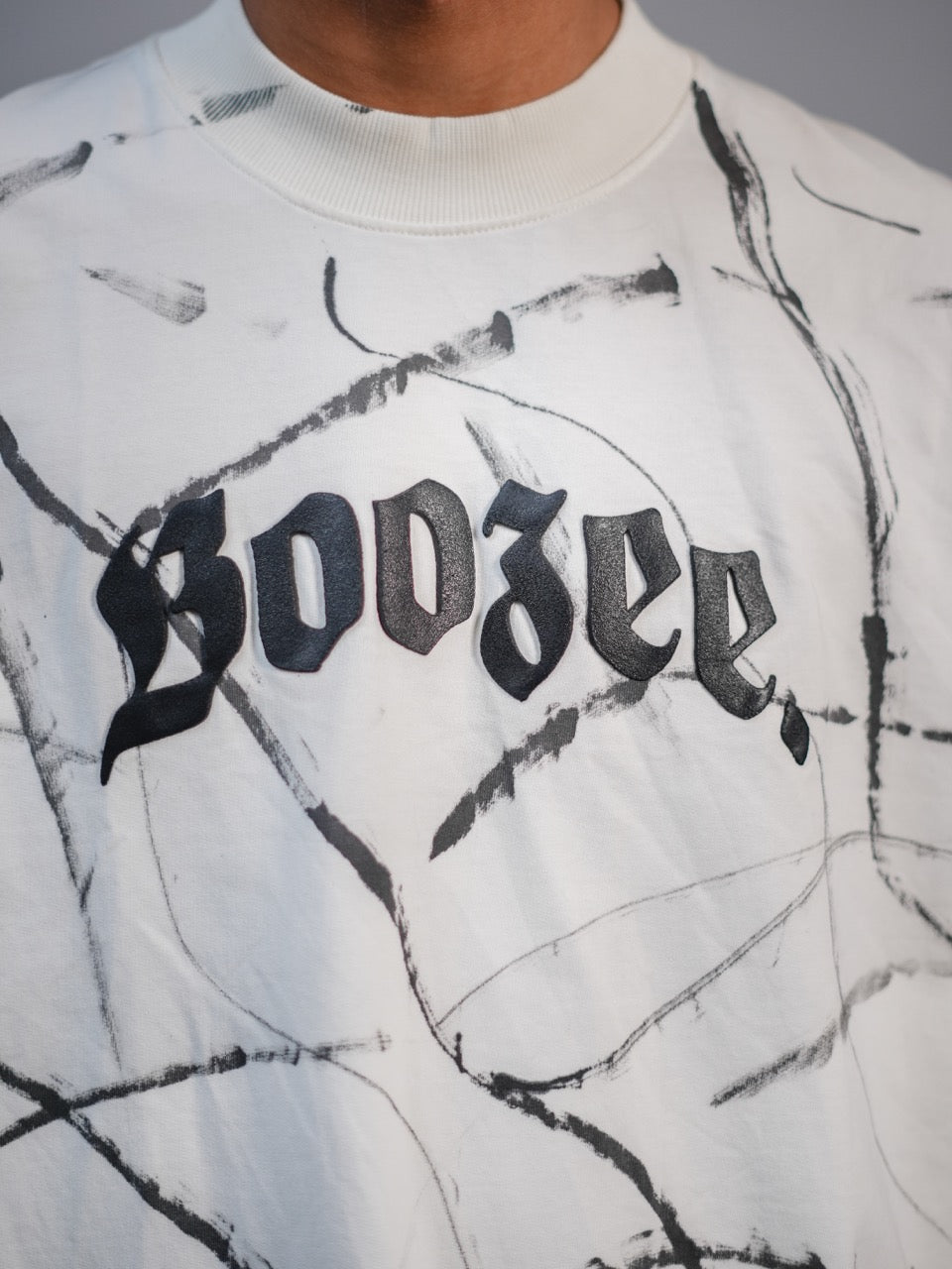 White - Brushstroke Drip Tshirt