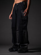 Rugged Black Baggy Denim