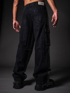 Rugged Black Baggy Denim
