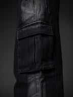 Rugged Black Baggy Denim