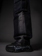 Rugged Black Baggy Denim